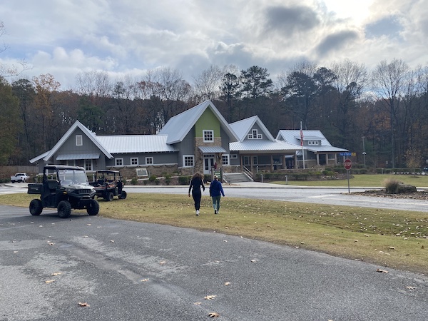 The beautiful welcome center in Amicalola Falls State Park