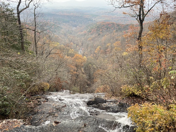 view from the top of Amicalola Falls